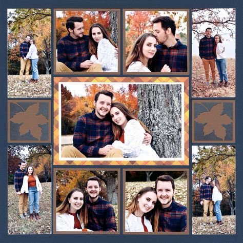 Multi Picture Scrapbook Layouts, Bridal Shower Scrapbook, Mosaic Moments, Fall Scrapbook Layouts, Travel Scrapbook Pages, Scrapbook Design Layout, Recipe Scrapbook, Mosaic Madness, Fall Scrapbook