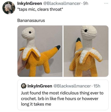 Funny Crochet Plushies, Crochet Moodboard, Silly Crochet, Fun Crochet Projects, Diy Crochet Projects, Funny Pics, Cute Crafts, Crochet Animals, Cute Crochet