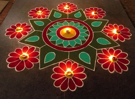 Rangoli Designs For Diwali, Indian Rangoli Designs, Rangoli Designs Photos, Rangoli Designs Simple Diwali, Easy Rangoli Designs Diwali, Rangoli Designs Latest, Simple Rangoli Designs Images, Simple Rangoli Border Designs, Rangoli Patterns