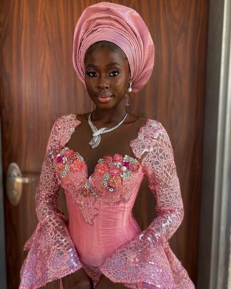 Nigerian Lace Dress With Sleeves, Corset Gown Styles Nigeria, Pink Asoebi Lace Styles For Wedding, Corset Lace Gown Styles Nigeria, Best Lady Dresses Wedding In Nigeria, Corset Lace Asoebi Dress, Pink Asoebi Lace Styles, Asoebi Lace Styles For Wedding, Pink Asoebi