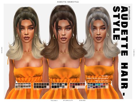 Sims 4 Hair Cc Sims Resource, Leah Lillith, Sims 4 Hairstyles, Cc Skin, Formal Hairstyles Updo, Ts4 Hair, 4 Hairstyles, Kylie Hair, Sims 4 Piercings