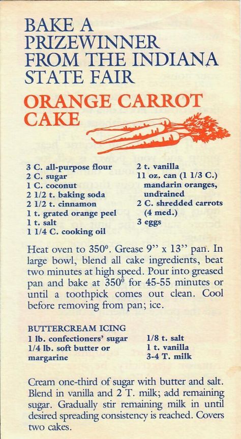 Baking Cake Recipes Homemade, To Die For Carrot Cake, Orange Carrot Cake Recipe, Orange Carrot Cake, Indiana Recipes, Desserts Homemade, Indiana State Fair, Carrot Cake Recipe Easy, Coconut Baking