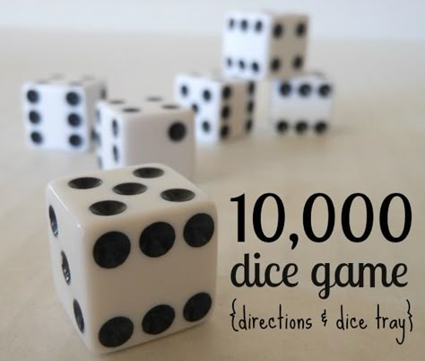 10,000 Dice Game Rules and Tray Dice Game Rules, Dice Ideas, Geek House, Group Games For Kids, Math Board Games, Board Game Night, Ice Breaker Games, Family Fun Night, Board Games For Kids