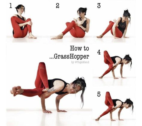 How to grasshopper pose Hata Yoga, Yoga Nature, Yoga Poses Advanced, Yoga Beginners, Yoga Techniques, Beginner Yoga, Yoga Posen, Yoga Iyengar, Advanced Yoga