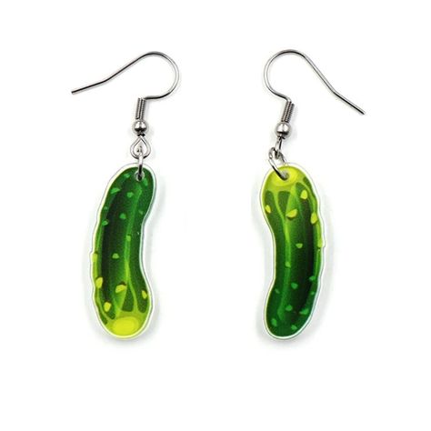 PRICES MAY VARY. Pickle Earrings : This unique earrings will bring your unique style and add a perfect touch to any outfit. perfect for women You will be more unique in front of everyone. Material: These earrings are made of good quality acrylic and alloy. Lightweight, comfortable and easy to wear and take off. Size: The length and width of bar pickle earrings are 38mm*12mm(1.49inch*0.47inch) and their weight is 3g(0.1oz). The pickle box earrings are 31mm*23mm(1.22inch*0.9inch) and their weight Earrings Weird, Earrings Funny, Funny Jewelry, Queen Gifts, Funny Earrings, Dill Pickle, Earrings Cute, Drop Dangle Earrings, Girls Earrings