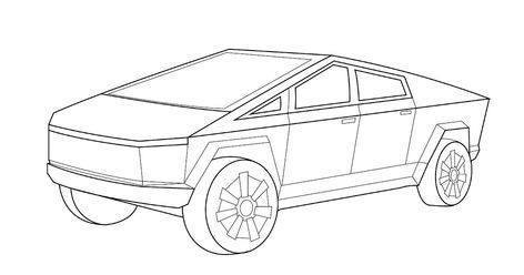 Tesla Cybertruck, Free Coloring Sheets, Tesla S, Line Drawings, Easy Coloring Pages, Cartoon Coloring Pages, Chores For Kids, Flower Coloring Pages, Mandala Coloring Pages