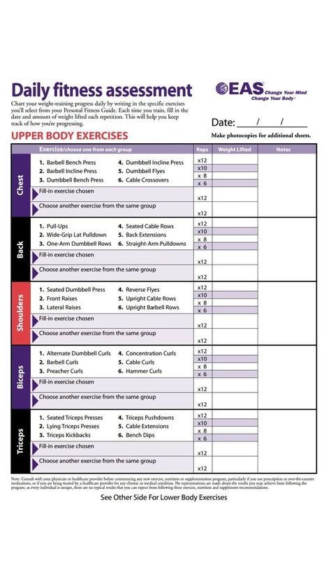 Body For Life Workout, Life Worksheets, Total Body Workout Challenge, Body For Life, Workout Plan Template, Workout Sheets, Workout Template, Body Chart, Body Exercises