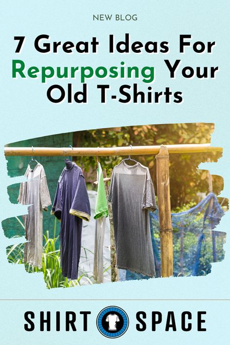 7 Great Ideas For Repurposing Your Old T-Shirts | ShirtSpace Repurposing Old T Shirts, Repurpose Old Tshirts Shirt Ideas, T Shirt Recycle Ideas, What To Do With Old T Shirts, Old T Shirt Crafts, Old Tshirt Ideas, Old Tee Shirts, Tshirt Rug, Simple Tote