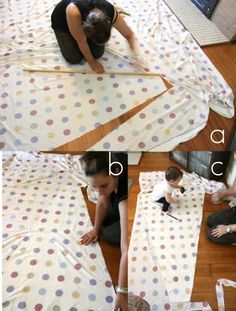 How To: DIY Tee Pee Tent – part 2 Tee Pee Tent, Teepee Tutorial, Diy Teepee Tent, Diy Teepee, Tipi Tent, Tee Pee, Play Tents, Queen Size Sheets, Diy Tees