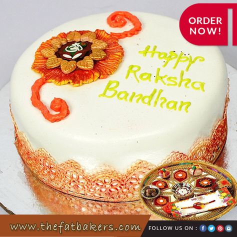 Rakhi Cake Designs, Rakshabandhan Cake, Rakhi Cake, Raksha Bandan, 25 Anniversary, Order Cakes Online, Vanilla Birthday Cake, Quick Cake, Online Cake Delivery