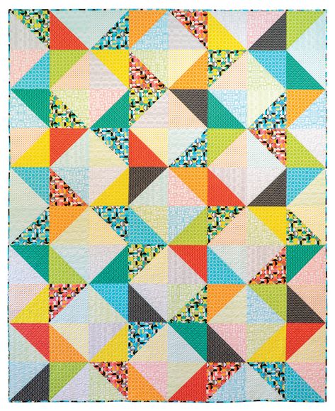 Chevron Quilt Pattern, Paper Quilt, Half Square Triangle Quilts, Scrap Quilt Patterns, Picture Quilts, Triangle Quilt, Chevron Quilt, Quilting Tips, Quilt Kit