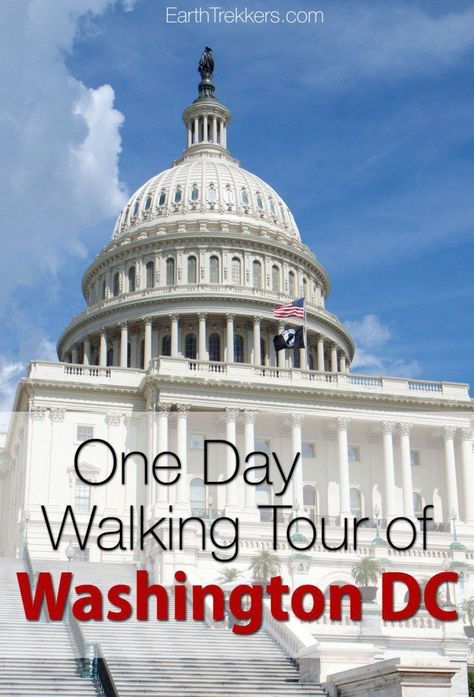 One Day Walking Tour of Washington DC | Earth Trekkers Washington Dc Monuments Map, National Mall Washington Dc, Washington Dc Itinerary, Washington Dc Travel Guide, Washington Dc Monuments, Washington Dc With Kids, Washington Dc Vacation, Washington Dc Tours, Dc Vacation