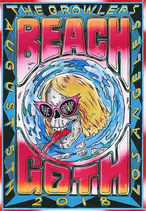 growlers beach goth 2018 The Growlers, Art Deco Wall Decor, Beach Goth, Rock Poster Art, Metal Art Decor, Estilo Art Deco, Vintage Metal Signs, Retro Home, Room Posters