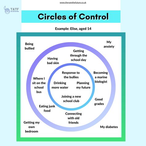 Use This Circle of Control Exercise For Better Mental Health [Free Printable] Circle Of Control Printable, What Can I Control, Control Worksheet, Anger Iceberg, Circle Of Influence, Circle Of Control, Learned Helplessness, Printable Circles, Better Mental Health