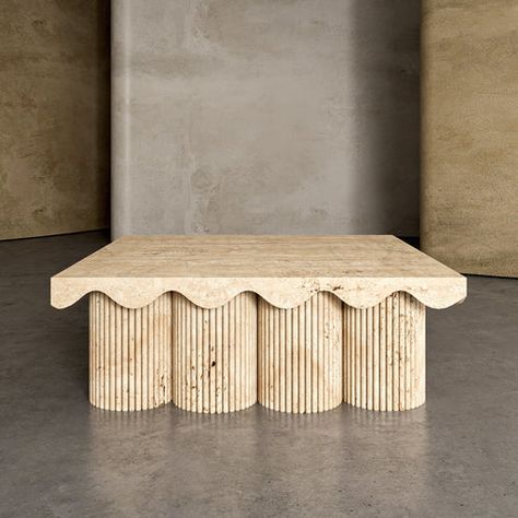 Coffee Tables Upholstered Coffee Table, Upholstered Coffee Tables, Made Coffee Table, Italian Furniture Modern, Amazing Furniture, Travertine Coffee Table, White Table Top, Coffee Tables For Sale, Living Room Inspo