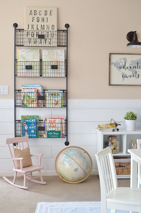 Bet You Can't Live Without These Playroom Storage Ideas to Corral the Endless Toy Collection | Hunker Farmhouse Playroom, Basement Playroom, Playroom Storage, Playroom Design, Playroom Organization, Modern Farmhouse Decor, Space Saving Furniture, Farmhouse Style Decorating, Playroom Decor