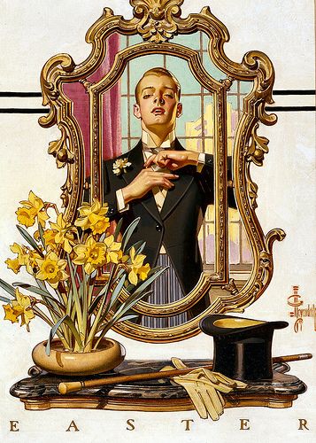 Joseph Christian Leyendecker. (Reminds me of Fred Astaire in Easter Parade) J.c Leyendecker, Easter Portraits, Jc Leyendecker, ポップアート ポスター, American Illustration, Wallpaper Vintage, Foto Vintage, Arte Inspo, Art Et Illustration