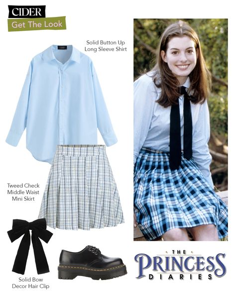 Anne Hathaway Princess Diaries Outfits, Disney Princesses Inspired Outfits, Anne Hathaway Costume, Shopcider Outfits, Anne Hathaway Movies, Devil Wears Prada Outfits, Movie Dinner, Disney Princess Inspired Outfits, Anime Festival