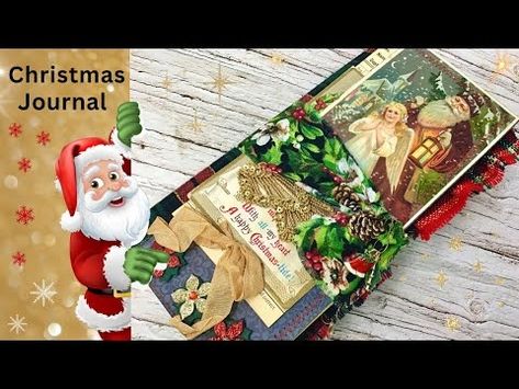 Christmas Junk Journal, No Stitch Binding - YouTube Recipe Junk Journal, Stitch Binding, Christmas Junk Journal, Christmas Recipe, Christmas Journal, Travel Journal, Christmas Food, Junk Journal, Binding