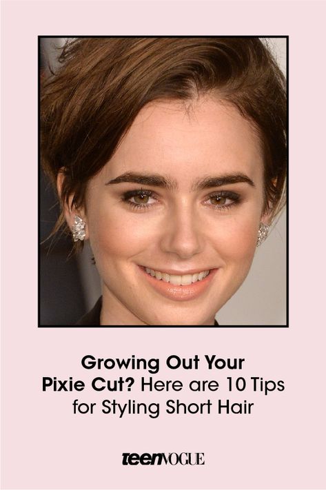 Styling Hair While Growing It Out, Grown Out Pixie Straight Hair, How To Style A Short Haircut, How To Style Hair While Growing It Out, How To Grow Out Short Hair Tips, Growing Short Hair Stages, Overgrown Pixie Hairstyles, Short Hair Clothing Style, Short Hair Growing Out Styles