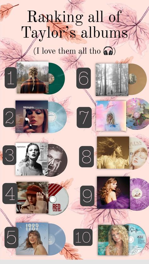 ts albums Ts Albums, Taylor Swift 1989, Red Taylor, Taylor Swift, Swift, 10 Things