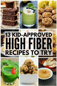 Fiber Foods For Kids, Fiber For Kids, High Fiber Recipes, High Fiber Dinner, Fiber Recipes, High Fiber Snacks, Fiber Snacks, High Fiber Breakfast, Recipes Learn