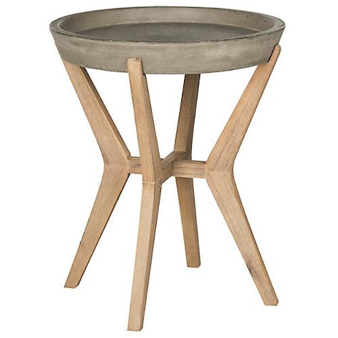 Outdoor Furniture | One Kings Lane Concrete Table Top, Outdoor End Table, Safavieh Furniture, Outdoor End Tables, Outdoor Side Tables, Outdoor Accent Table, Concrete Table, Modern End Tables, Outdoor Accents