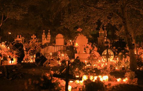 https://flic.kr/p/5DyW95 | Camposanto | La noche de los muertos! The Mexican cemetery becomes a place to meet and entertain the dead for one night. Candles are lit, offers are made and people sit all night among the decorated graves of their departed loved ones. A truly beautiful tradition! People Sitting, Urban Fantasy, One Night, Dia De Muertos, Loved Ones, The Dead, Design Inspo, First Night, Cemetery