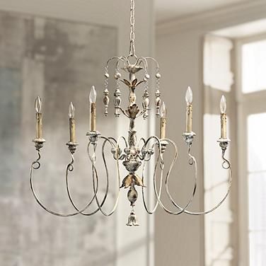 Quorum Salento 6-Light 32" Wide Persian White Traditional Chandelier Living Room Lighting Tips, French Country Chandelier, Country Chandelier, Candelabra Chandeliers, Style Baroque, Chandelier Lighting Fixtures, White Chandelier, Lighting Trends, Traditional Chandelier