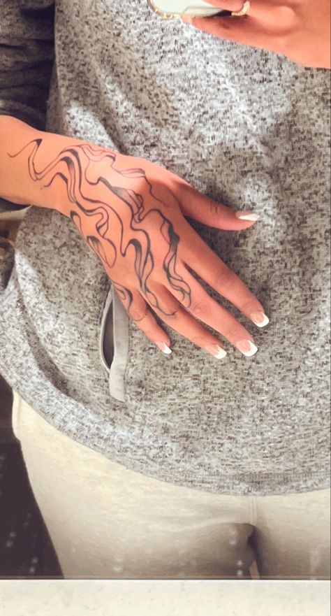 Hand Swirl Tattoo, Drawn Hand Tattoo, Shadow Hand Tattoo, Smokey Hand Tattoo, Line Art Hand Tattoo, Smokey Match Tattoo, Swirly Hand Tattoo, Lines Hand Tattoo, Swirl Hand Tattoo