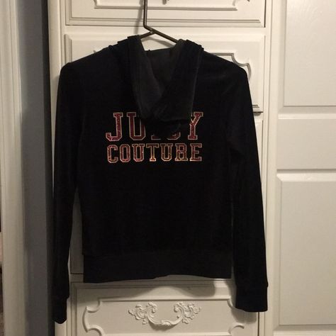 Brand New, Never Worn With Tags!!! Juicy Jacket, Juicy Couture Clothes, Couture Clothes, Juicy Couture Jacket, Velour Hoodie, Couture Jackets, Gray Hoodie, Juicy Couture Black, Couture Tops