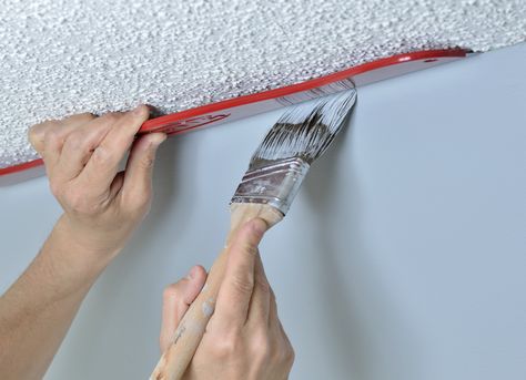 Tool for painting clean lines on the ceiling or around trim House Painting Tips, Nyttige Tips, Diy Home Repair, Home Repairs, The Ceiling, Basement Remodeling, Painting Tools, Diy Home Improvement, Painting Tips