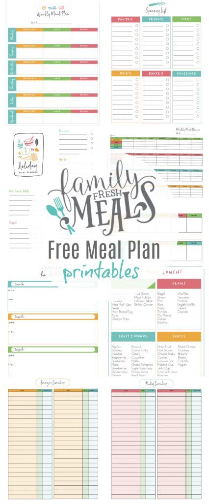 Free Meals Plan Printables - Family Fresh Meals #mealplan #printables #familyfreshmeals #freeprintables #organization #weeklymealplan Free Printable Menu, Family Meal Planner, Weekly Meal Plan Template, Free Meal Planner, Meal Planner Printable Free, Mail Newsletter, Weekly Meal Planner Template, Monthly Meal Planner, Weekly Menu Planners