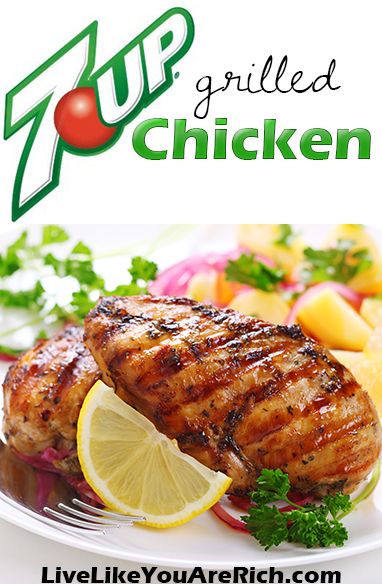 Looking for a succulent delicious and flavorful BBQ staple? This 7UP chicken won't let you down! #LiveLikeYouAreRich Grilled Chicken Recipe, 7 Up, Chicken Main Dishes, God Mat, Grilled Chicken Recipes, Samosa, Poultry Recipes, Bbq Recipes, Turkey Recipes