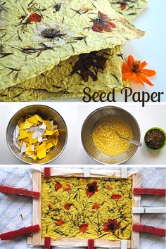 Recycled Paper Seed Cards, Diy Paper Seed Envelopes, Homemade Seed Paper, Recycle Paper Ideas, Diy Seed Paper How To Make, Making Seed Paper, Handmade Seed Paper, Homemade Paper How To Make, Homemade Paper Crafts