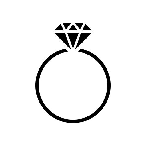 Diamond wedding ring graphic illustration | free image by rawpixel.com / manotang Wedding Ring Graphic, Wedding Ring Logo, Wedding Ring Vector, Ring Vector, Wedding Ring Clipart, Ring Logo, Icon Jewelry, Ring Icon, Diamond Icon