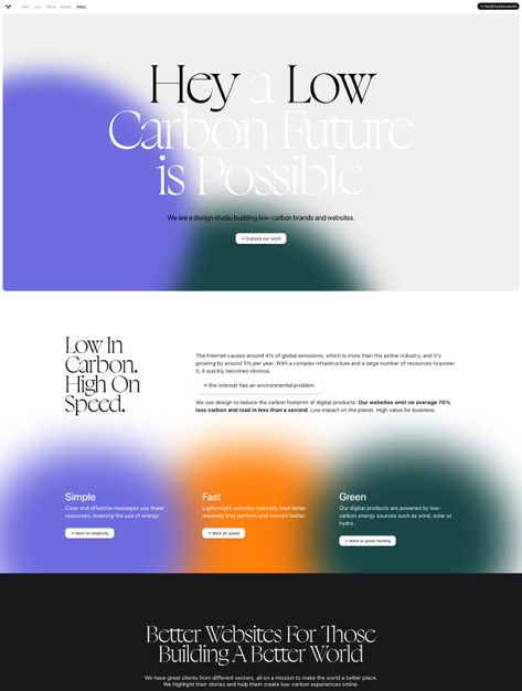 Studio Building, Landing Page Design Inspiration, Best Landing Page Design, Landing Page Examples, Best Landing Pages, Low Carbon, Landing Page Design, Carbon Footprint, Design Skills