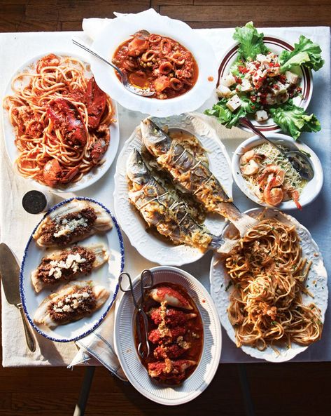 A Feast of Seven Fishes | Saveur Feast Of Seven Fishes, Traditional Christmas Eve Dinner, Spicy Lobster, Feast Of The Seven Fishes, Fra Diavolo, Seven Fishes, Greenpoint Brooklyn, Christmas Eve Dinner, Italian Christmas