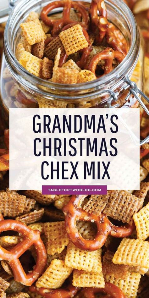 Chex mix made at home is great year-round especially when you have the craving for a snack! It's so easy to make yourself! Chec Mix Recipe, Christmas Chex Mix, Spicy Chex Mix, Homemade Chex Mix Recipe, Christmas Snack Mix, Chex Mix Recipes Original, Chex Recipes, Chex Mix Christmas, Homemade Chex Mix