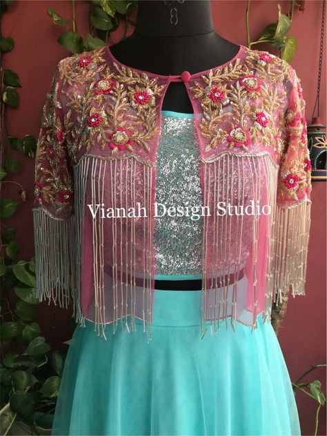 Pretty pipe work koti Koti Style Blouse For Saree, Koti Style Blouse For Lehanga, Koti Style Blouse, Koti Gown, Long Koti, Blouse For Saree, Designer Anarkali Dresses, Long Dress Design, Salwar Kamiz