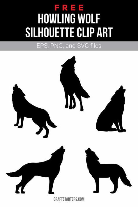 Wolf Silouhette Art, Wolf Template Free Printable, Wolf Svg Files Free, Wolf Printables Free, Wolf Svg Free, Wolf Silhouette Tattoo, Howling Wolf Silhouette, Wolf Outline, Wolf Stencil