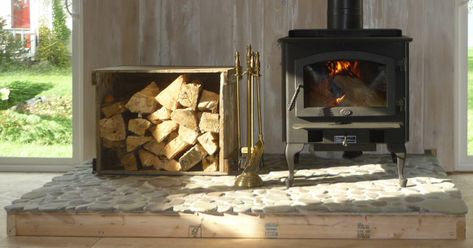 Wood Stove Hearth Pads, Stove Hearth, Hearth Pad, Hearth Pads, Wood Stove Hearth, Stove Ideas, Brick Hearth, Cabin Farmhouse, Wood Stove Cooking