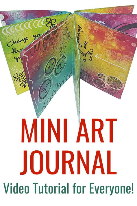 Make an inspiration mini book for art journaling. A step by step video to make a mini art journal! Mini Journal Ideas, Old Book Art, Journaling Techniques, Journal Page Ideas, Mini Art Journal, Journal Videos, Journal Techniques, Book Art Projects, Crafting Techniques