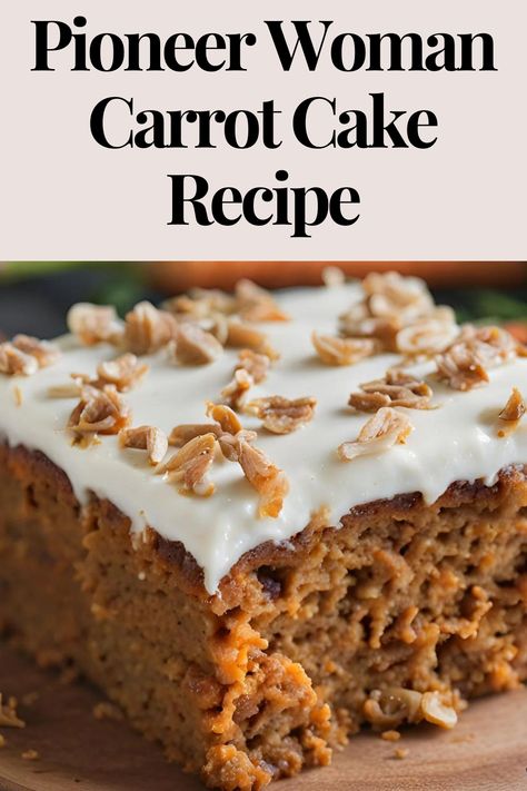 Carrot cake is more than just a dessert—it’s a celebration of warmth, flavor, and nostalgia. Among the countless variations of this beloved classic, the Pioneer Woman Carrot Cake Recipe stands out as a quintessential favorite. Inspired by Ree Drummond’s down-to-earth yet delightful recipes, this carrot cake recipe embodies the perfect balance of sweetness, spice, and Pioneer Woman Carrot Cake, Pioneer Woman Carrot Cake Recipe, Carrot And Walnut Cake, Carrot Cake Recipe Easy, Carrot Spice Cake, Cake Recipes Easy Homemade, Butter Cake Recipe, Ginger Nut, Food Stands