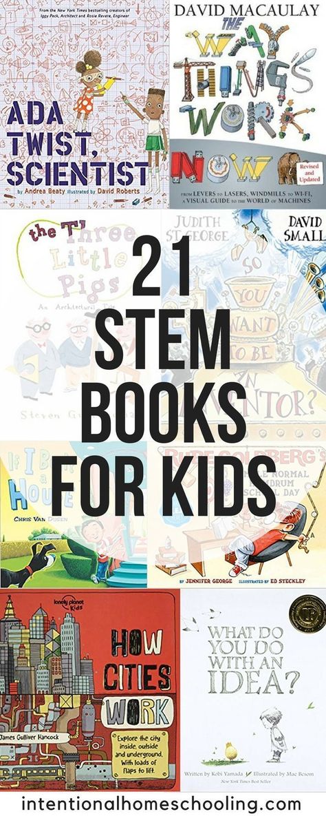 The best STEM books for kids, including picture books and non-fiction STEM books. A great way to get kids excited about Science, Technology, Engineering and Math! Fiction Books For Kids, Stem Books For Kids, Stem Books, Planting For Kids, Teaching Stem, Science Fiction Books, Books For Kids, Books For Boys, Kids Books