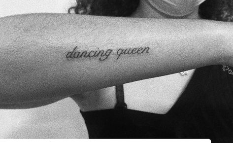 Dancing Queen Tattoo Ideas, Dancing Queen Tattoo, Queen Tattoo, Lip Tattoos, Dancing Queen, A Tattoo, Inspirational Tattoos, Arm Tattoo, Tatting