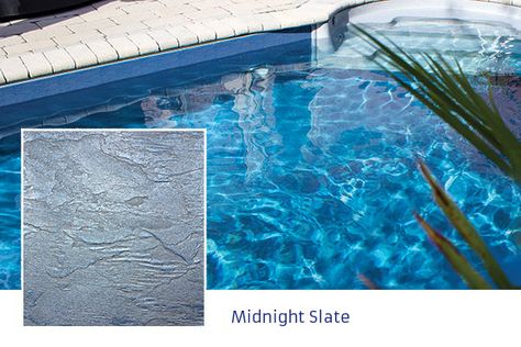 In-ground Pool Liners | Pool Liner Manufacturer | LOOP-LOC Merlin Industries Pool Liners, Blue Slate Pool Liner, Privacy Hedges, Slate Pool, Privacy Hedge, Swimming Pool Landscaping, Vinyl Pool, Pool Liner, Pool Liners