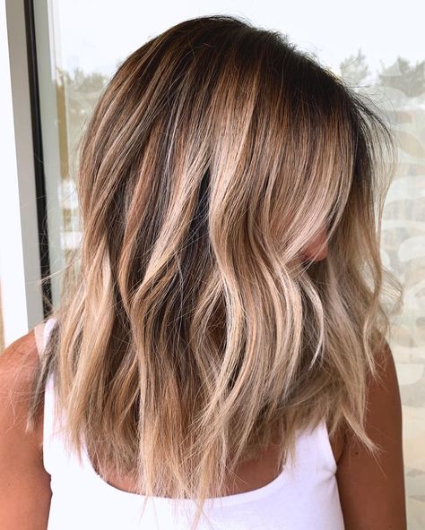 Choppy Lob With Face Framing, Bronze Blonde Balayage, Blonde Balayage On Brown Hair Short, Short Hair Blonde Highlights, Teasy Lights Brunette, How To Bayalage Hair, Lauren Conrad Hair, Balayage Hair Blonde Medium, Summer Balayage