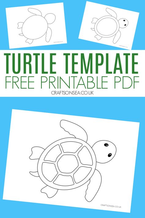 Turtle Applique Pattern Templates, Sea Animals Templates Free Printable, Sea Turtle Printables Free, Sea Turtle Stencil Free Printable, Sea Turtle Pattern Printable, Turtle Activity Preschool, Turtle Craft Kindergarten, Turtle Stencil Printable, Sea Turtle Template Free Printable