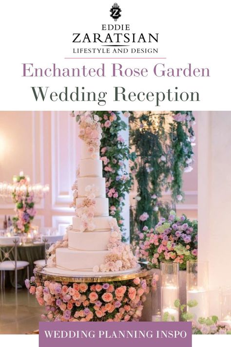 Discover how Eddie Zaratsian was able to create a fairytale rose garden for this bride and groom's wedding day reception. Head to his blog to discover all the wedding details and peek through all the pictures. Enchanted Garden Wedding Theme, Enchanted Garden Theme, Eddie Zaratsian, Garden Wedding Theme, Rose Garden Wedding, Hanging Rose, Floral Bouquets Wedding, Enchanted Garden Wedding, Bridal Party Flowers